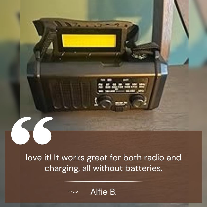 10,000 mAh Powerbank Wind - Up Radio - Wind - Up Radio - Wild Eye Vision