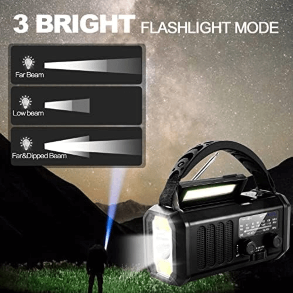 10,000 mAh Powerbank Wind - Up Radio - Wind - Up Radio - Wild Eye Vision