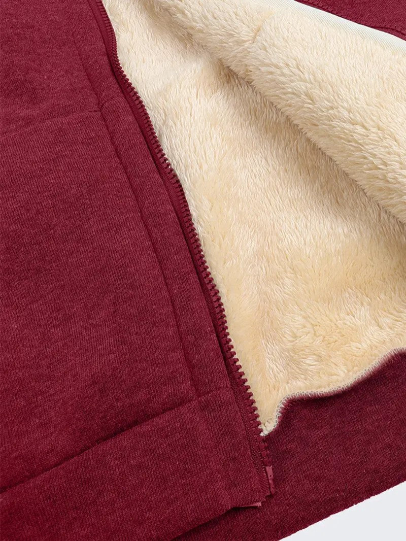 Women’s Plush Fleece-Lined Hooded Jacket