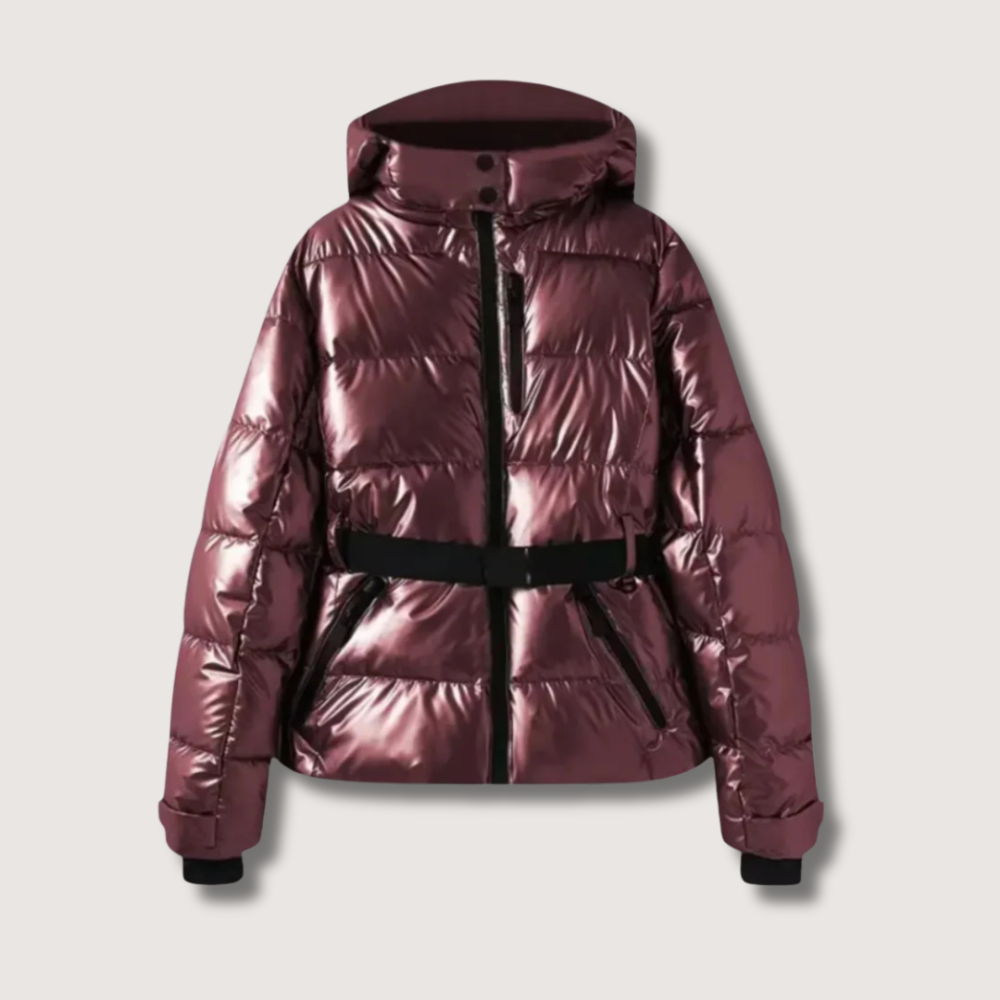 Women's Belted Hooded Puffer Jacket
