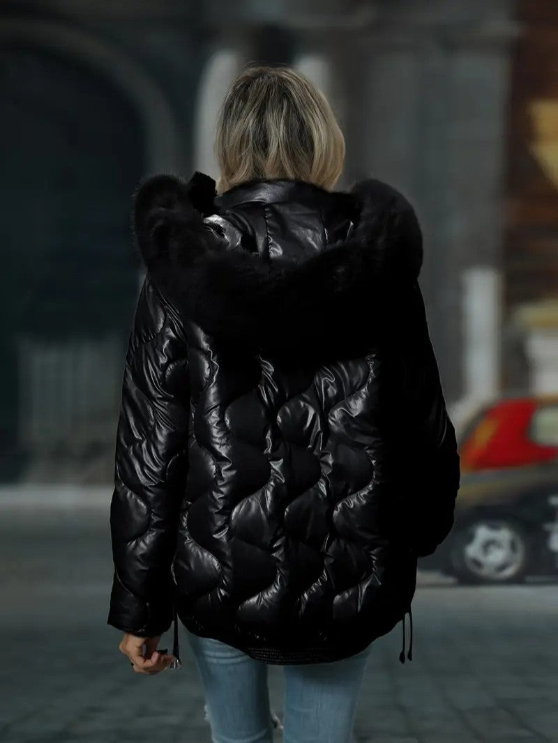 Detachable Hood Full-Zip Winter Jacket