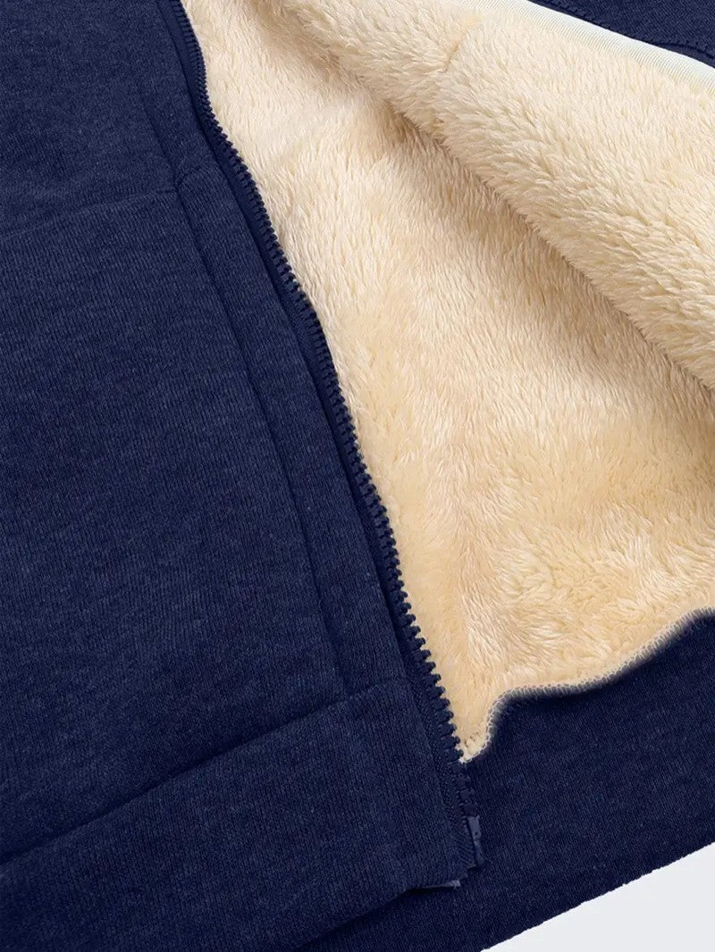 Women’s Plush Fleece-Lined Hooded Jacket