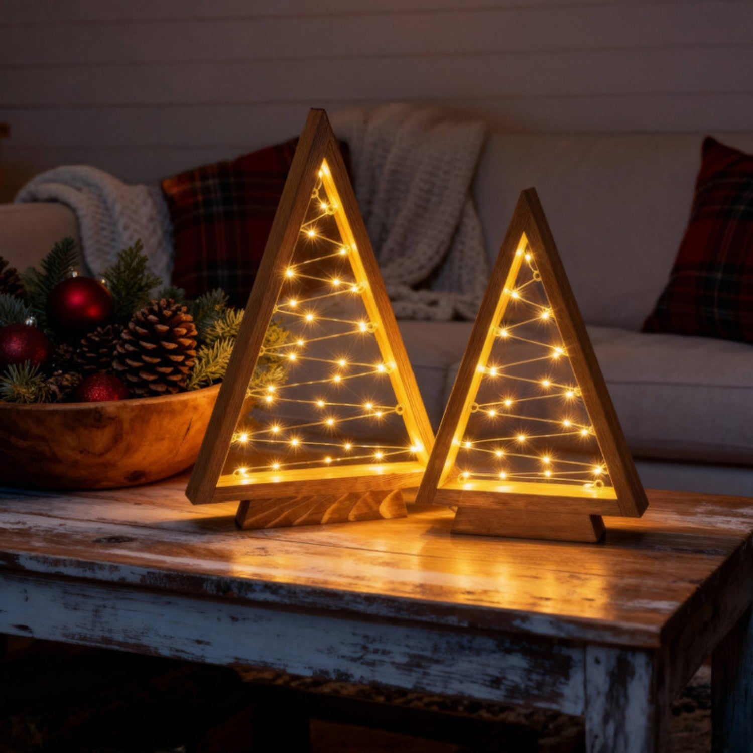 Timber Triangle Light Trees