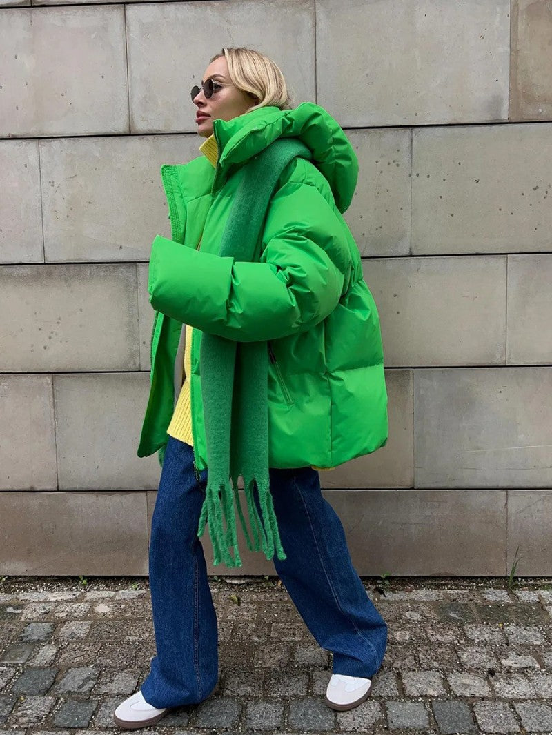 Women’s Oversized High-Neck Puffer Jacket