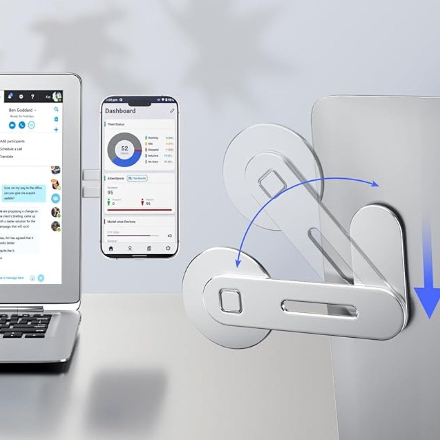 Magnetic Laptop Phone Holder