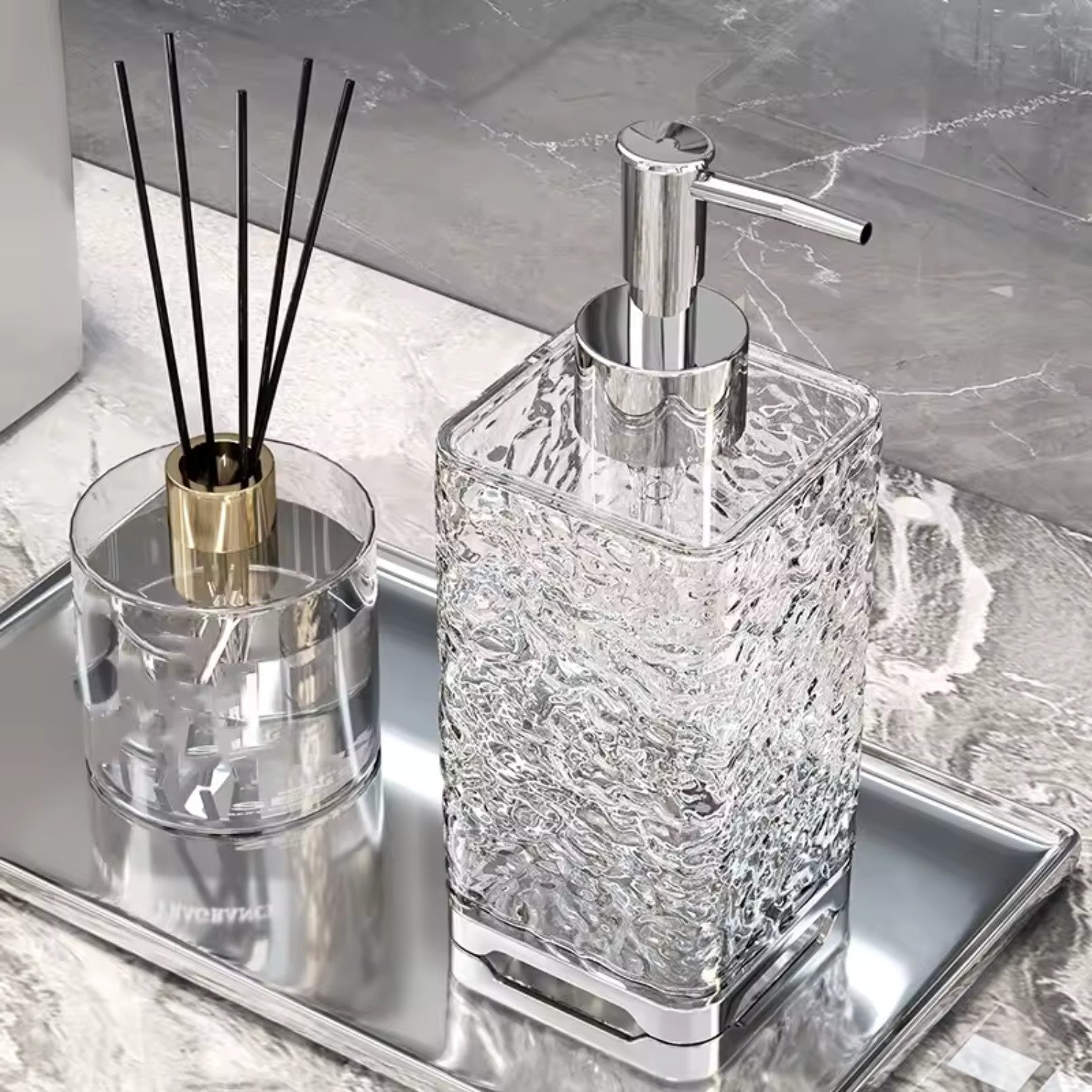 Refillable Acrylic Soap Dispenser Bottle