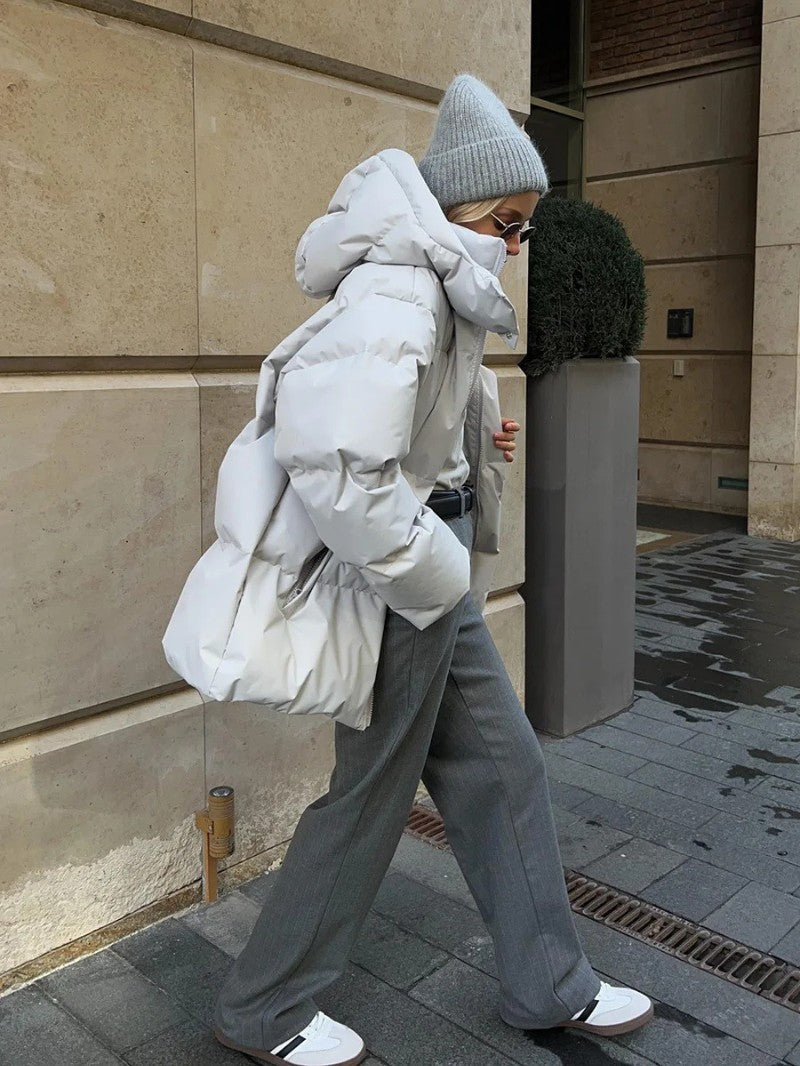 Women’s Oversized High-Neck Puffer Jacket