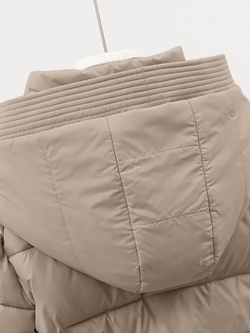 Women's Hooded Belted Puffer Jacket