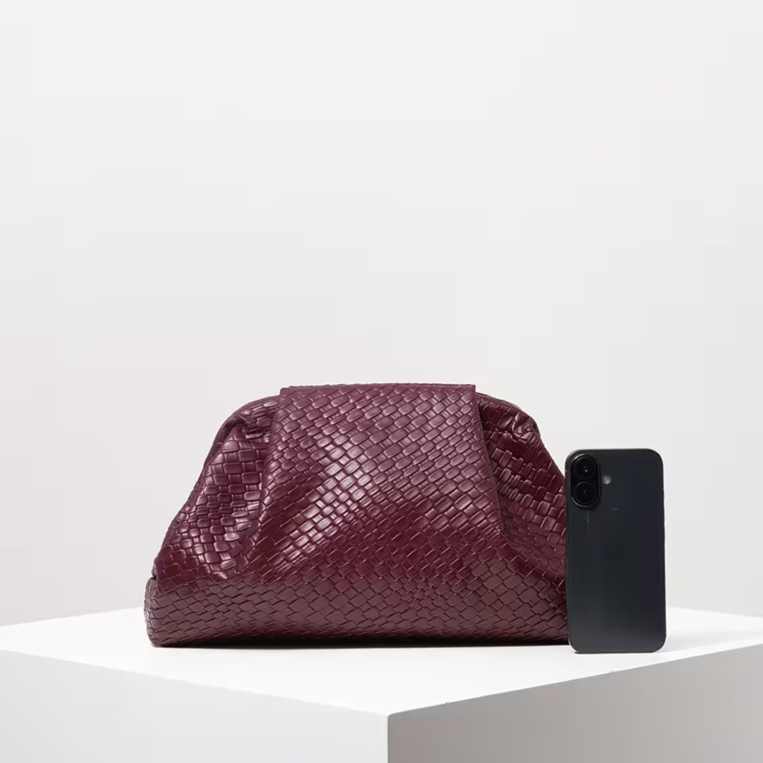 Vintage Woven Oversized Clutch Bag