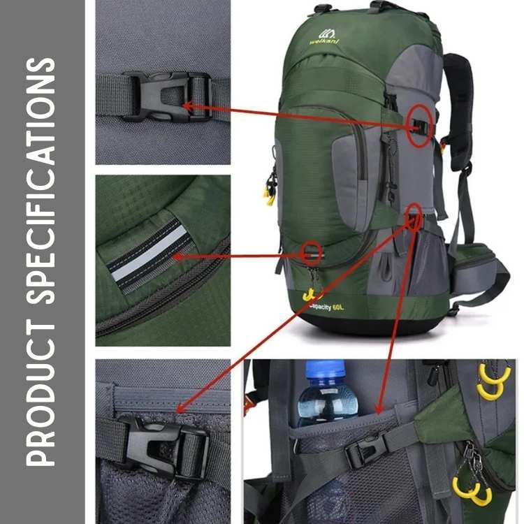 AdventurePro 60L Waterproof Backpack - Waterproof Backpack - Wild Eye Vision