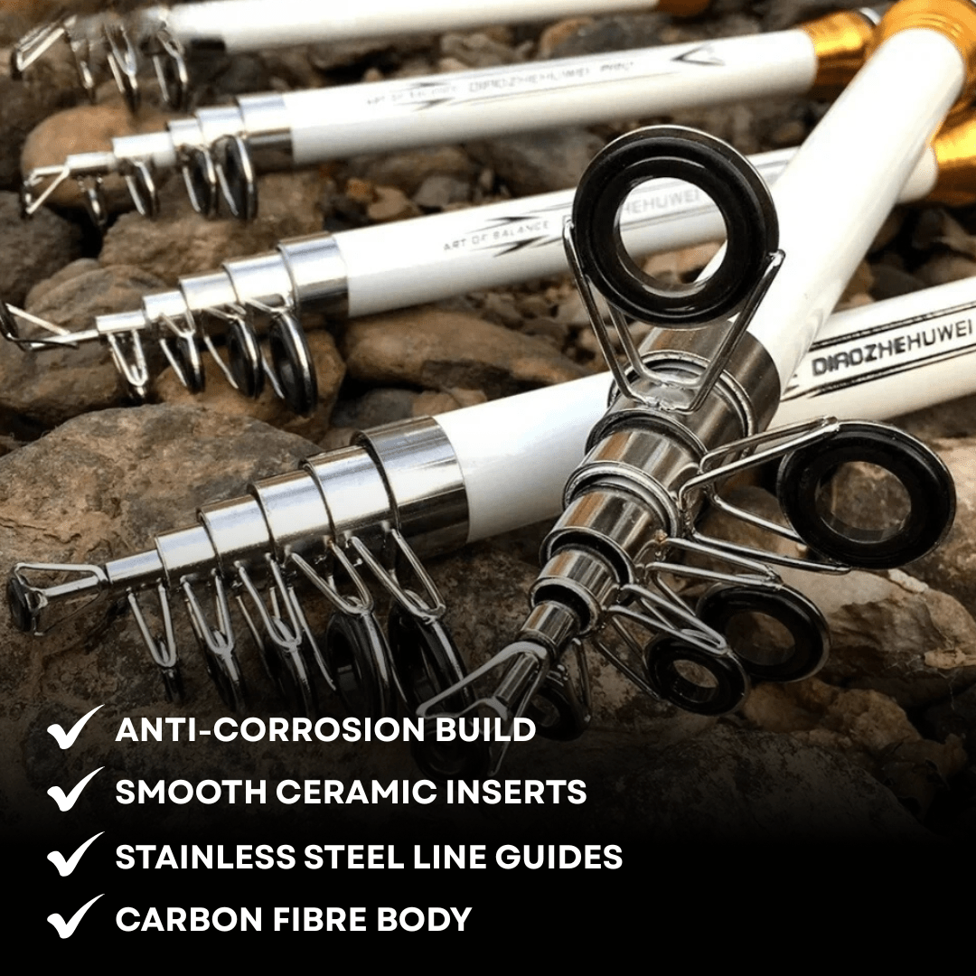 AquaStrike – Carbon Fibre Telescopic Fishing Rod - Fishing Rod - Wild Eye Vision