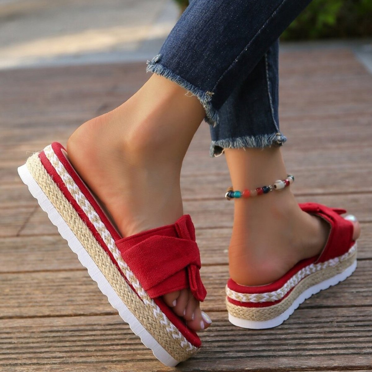 Bow Platform Comfort Sandals - Orthopedic Sandals - Wild Eye Vision
