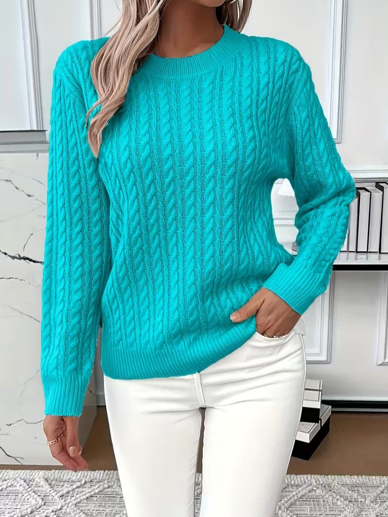 Classic Cable Knit Jumper - Women Knitted Jumper - Wild Eye Vision