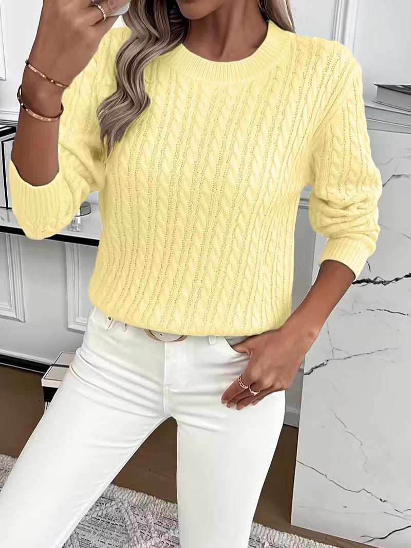 Classic Cable Knit Jumper - Women Knitted Jumper - Wild Eye Vision