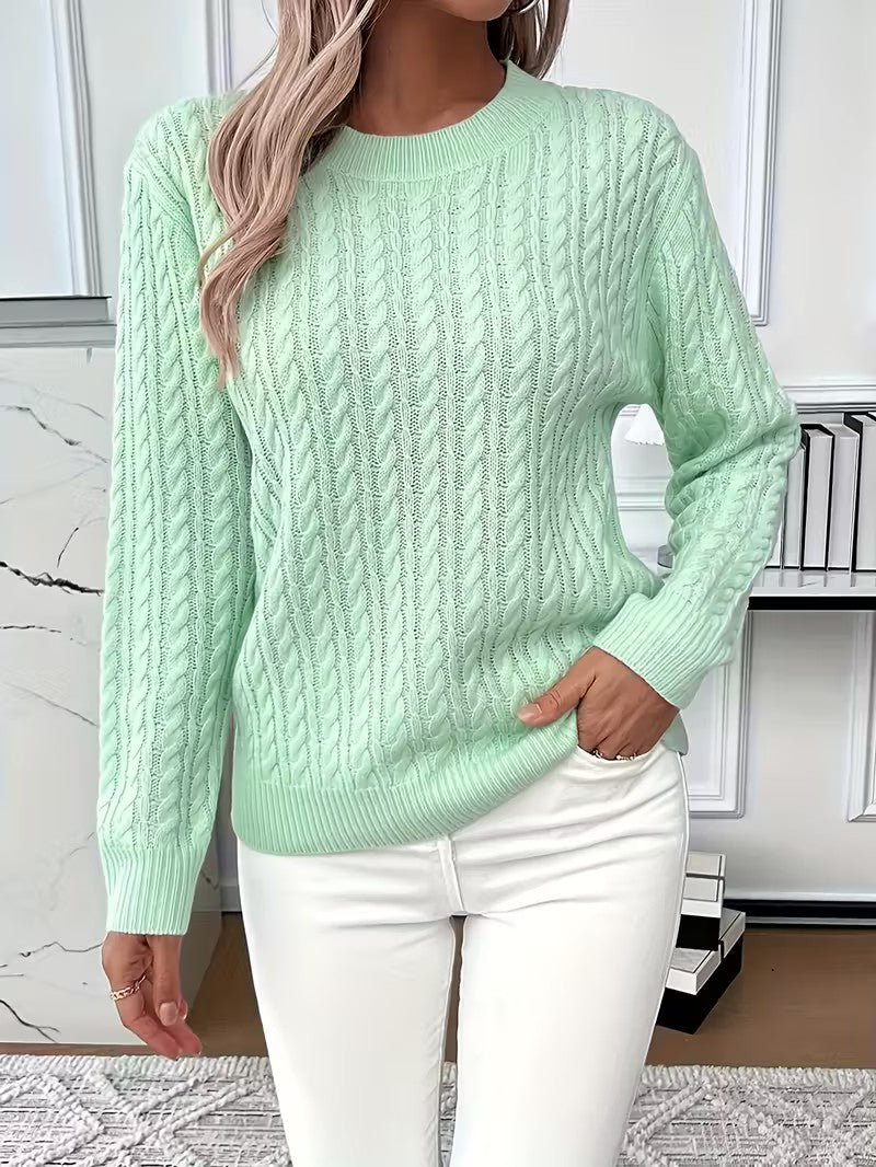 Classic Cable Knit Jumper - Women Knitted Jumper - Wild Eye Vision