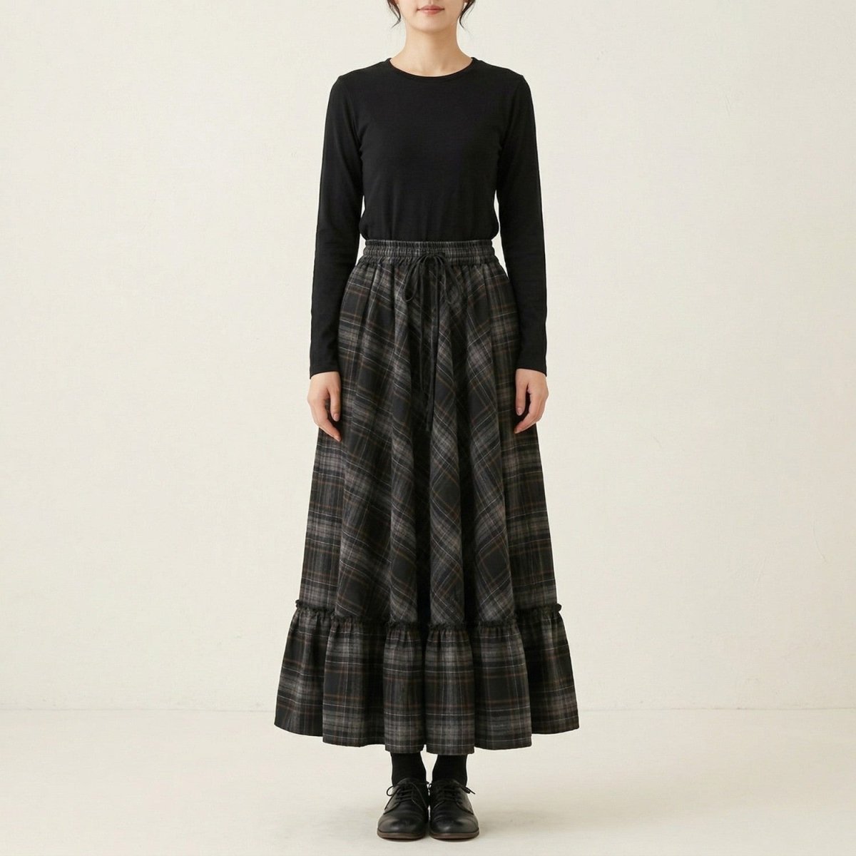 Classic Plaid A - Line Maxi Skirt - Skirt - Wild Eye Vision
