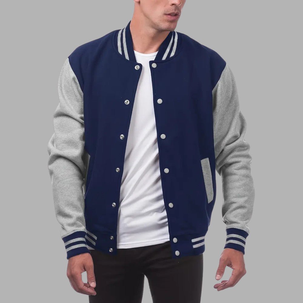 Classic Two - Tone Baseball Jacket - Men's Baseball Jacket - Wild Eye Vision