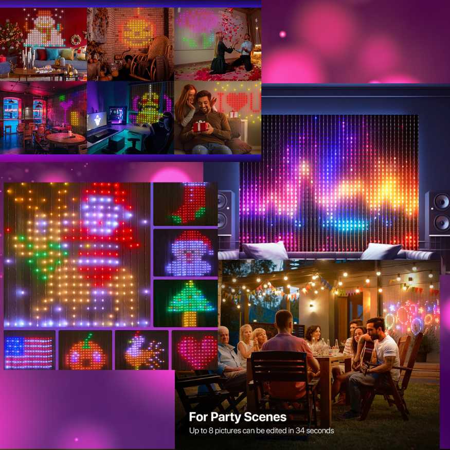 ColorWave LED Curtain Sync Lights - LED Curtain Lights - Wild Eye Vision