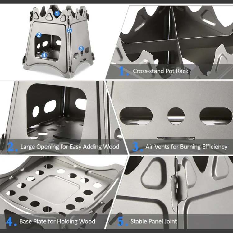 Compact Camping Firewood Stove - Firewood Stove - Wild Eye Vision