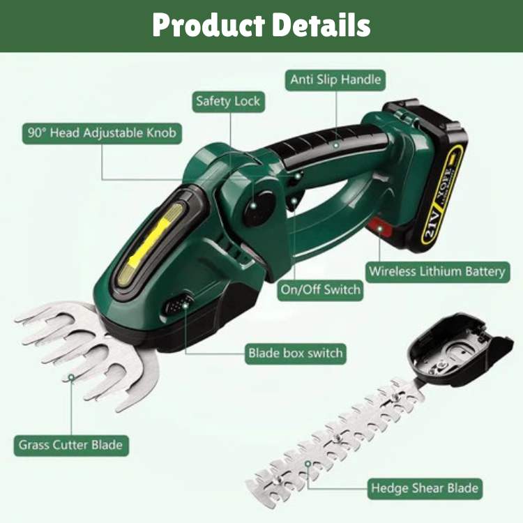 Compact Cordless Hedge Trimmer - Hedge Trimmer - Wild Eye Vision