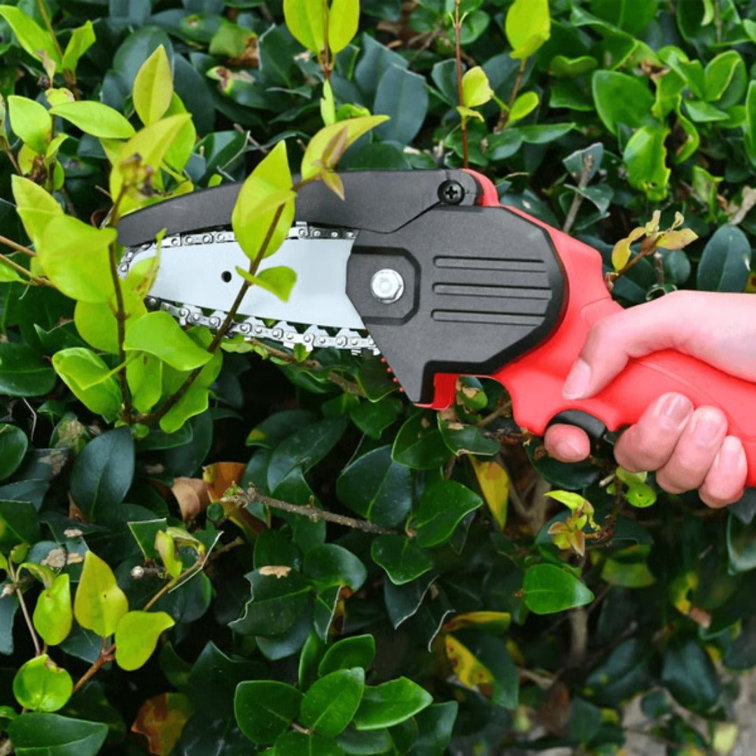 Cordless Mini Chainsaw 4.3" – Lightweight Rechargeable Electric Pruner - Cordless Chainsaw - Wild Eye Vision