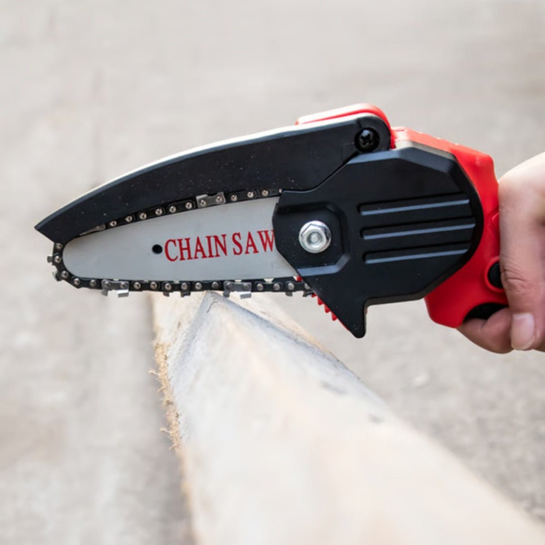 Cordless Mini Chainsaw 4.3" – Lightweight Rechargeable Electric Pruner - Cordless Chainsaw - Wild Eye Vision