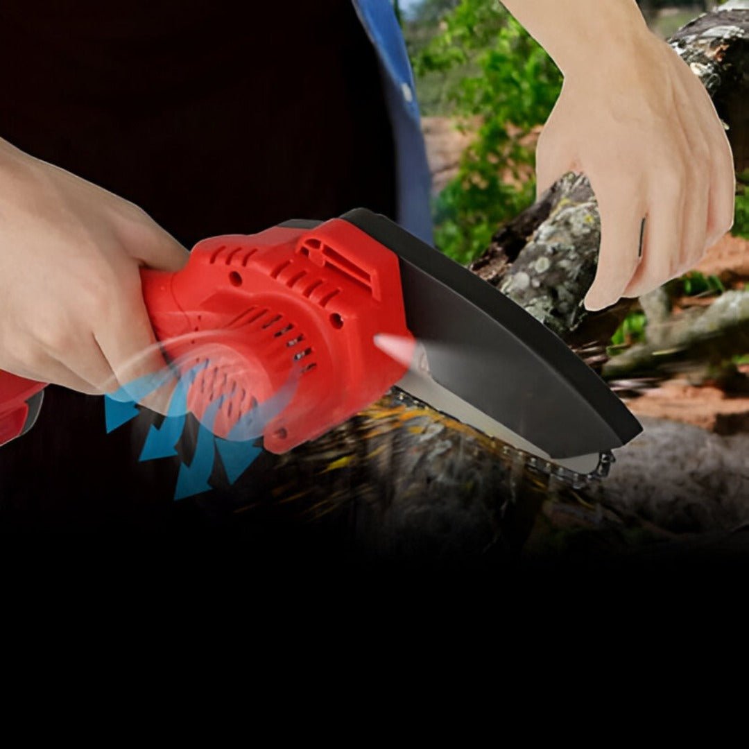 Cordless Mini Chainsaw 4.3" – Lightweight Rechargeable Electric Pruner - Cordless Chainsaw - Wild Eye Vision
