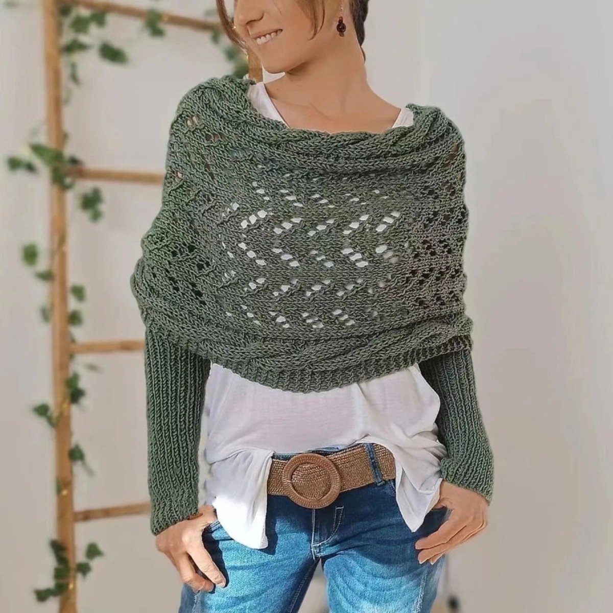 Cozy Knitted Wrap Sweater - Wrap Sweater - Wild Eye Vision