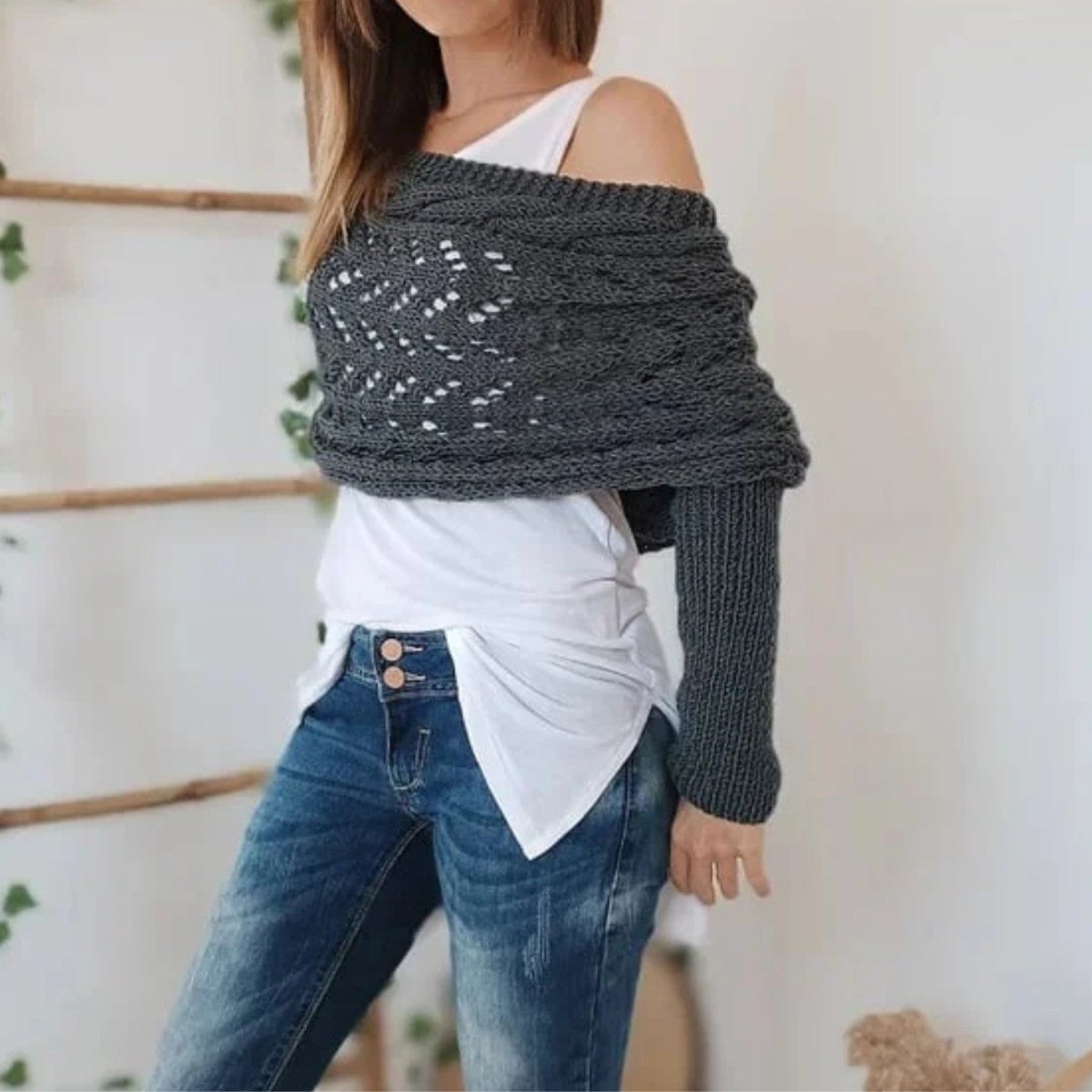 Cozy Knitted Wrap Sweater - Wrap Sweater - Wild Eye Vision