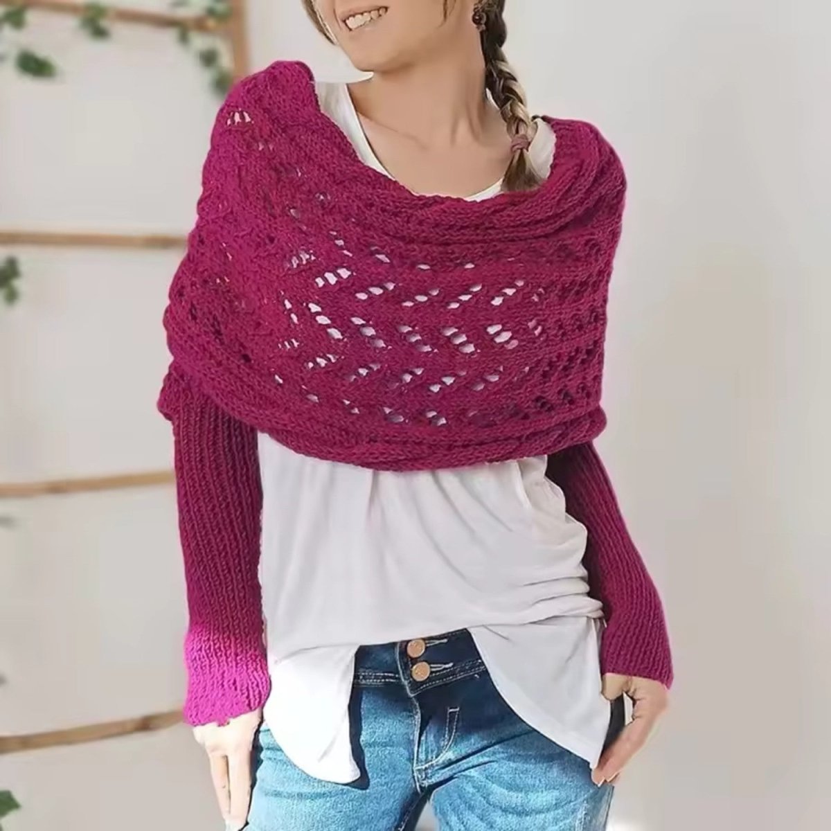 Cozy Knitted Wrap Sweater - Wrap Sweater - Wild Eye Vision