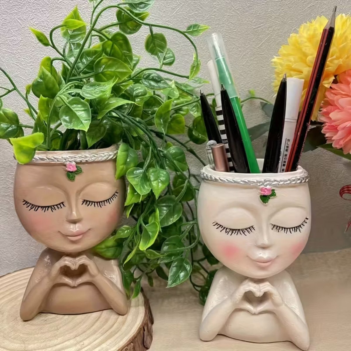 Creative Resin Face Vase for Plants - Flowerpot - Wild Eye Vision