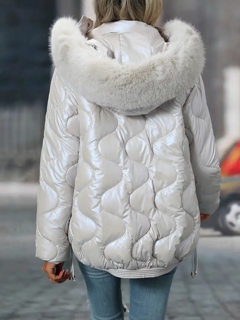 Detachable Hood Full - Zip Winter Jacket - Women's Winter Jacket - Wild Eye Vision