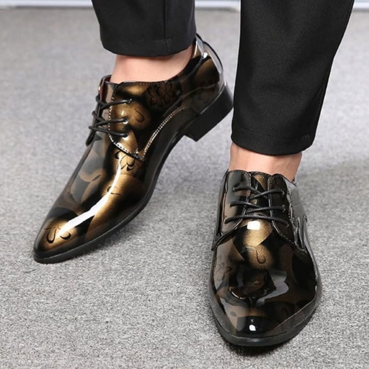 Floral Pattern Lace Up Oxfords - Dress Boots - Wild Eye Vision