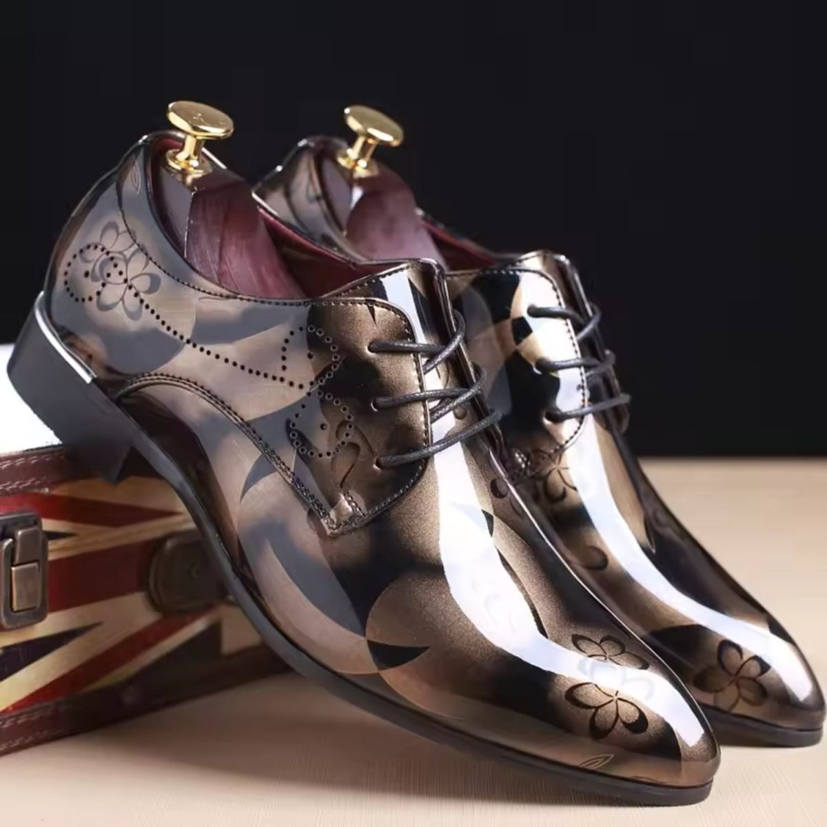 Floral Pattern Lace Up Oxfords - Dress Boots - Wild Eye Vision
