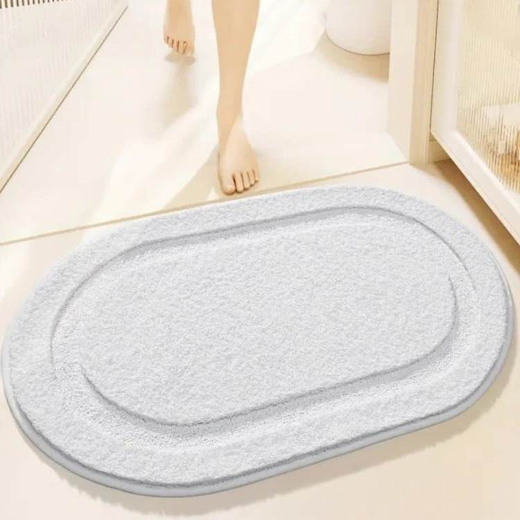 FluffNest Plush Oval Bath Mat - Bath Mat - Wild Eye Vision