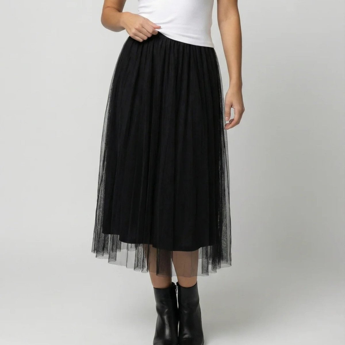 High Waist Tulle Midi Skirt - Skirt - Wild Eye Vision