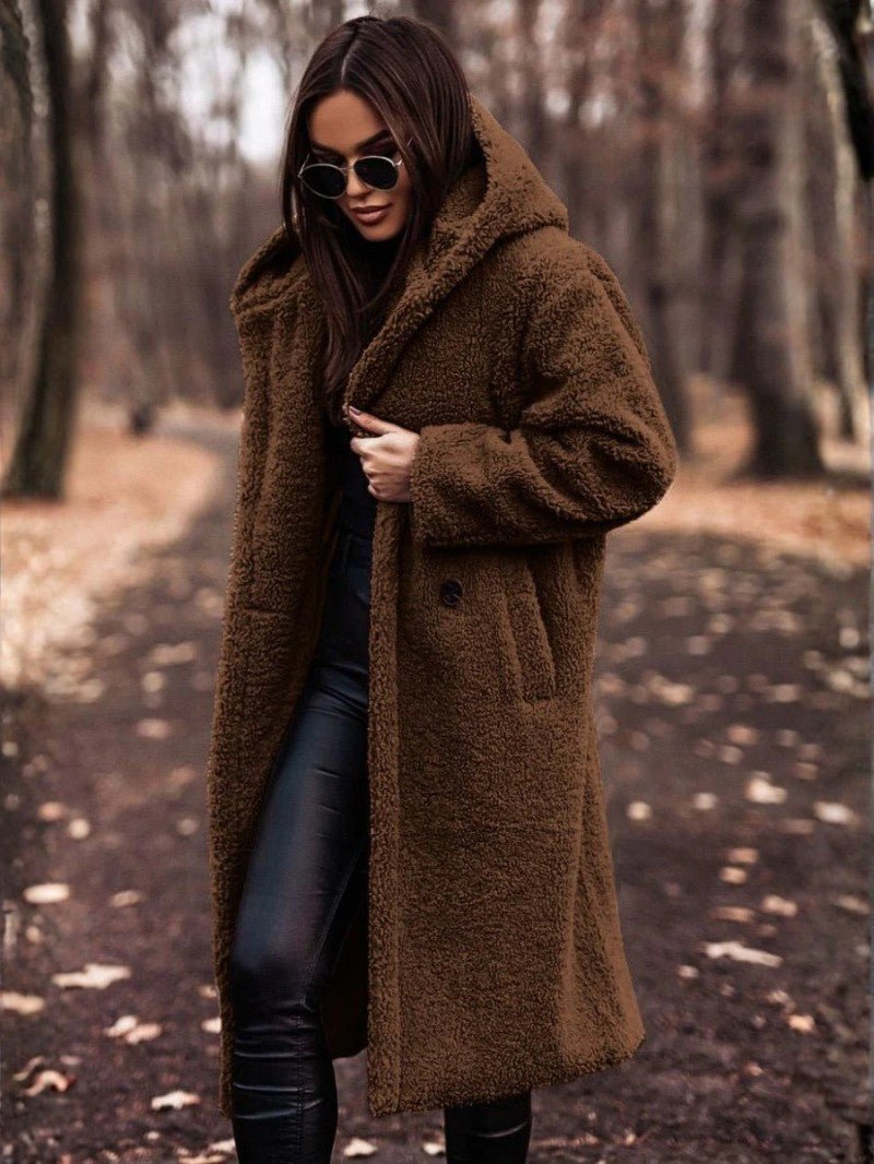 Lightweight Hooded Teddy Winter Coat - Women's Winter Jacket - Wild Eye Vision