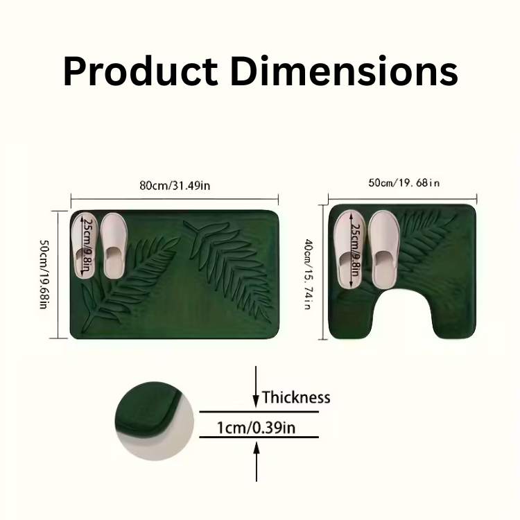 LushLeaf Comfort Bath Mat Set - Bath Mat Set - Wild Eye Vision