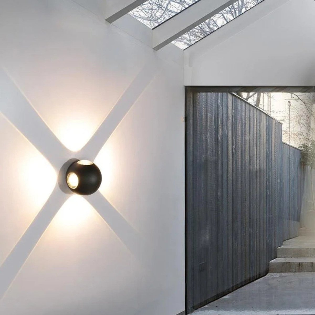 Matte Black Sculptural Beam Wall Light - Wall Light - Wild Eye Vision