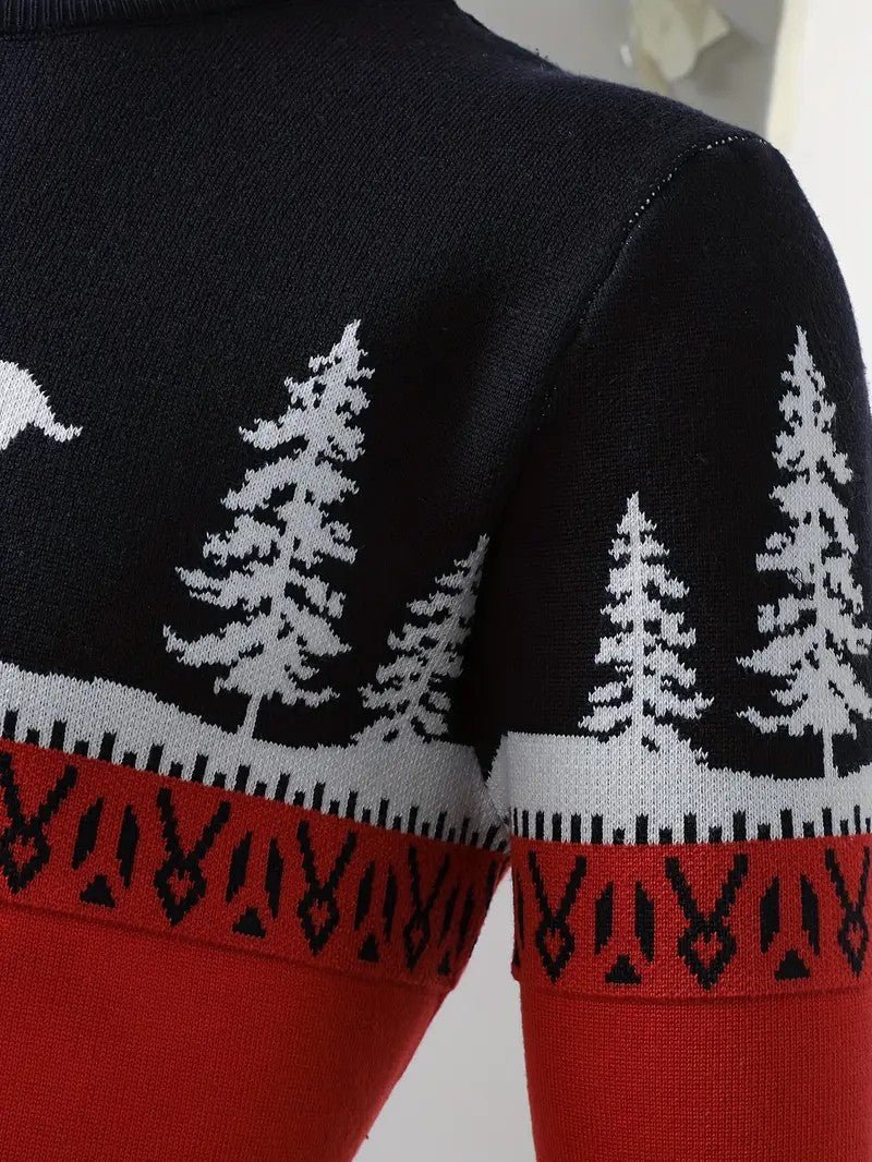 Men’s Christmas Reindeer & Pine Tree Sweater - Mens Christmas Jumpers - Wild Eye Vision