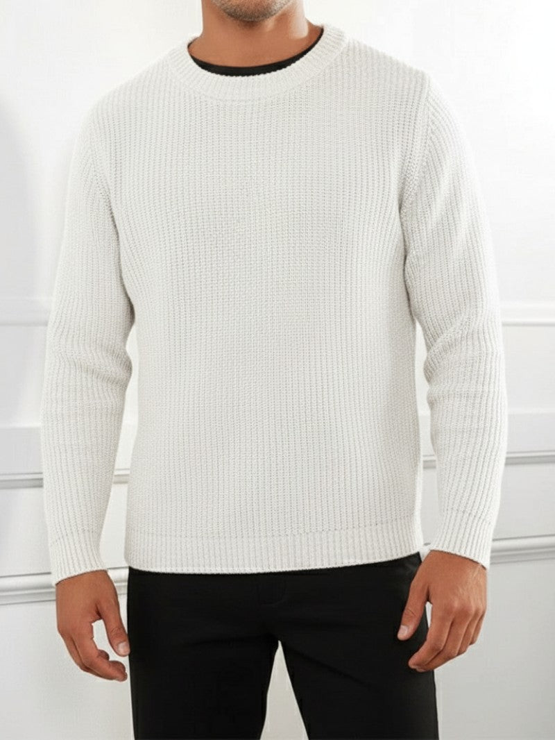 Men’s Classic Crew Neck Sweater - Men Knitted Jumper - Wild Eye Vision