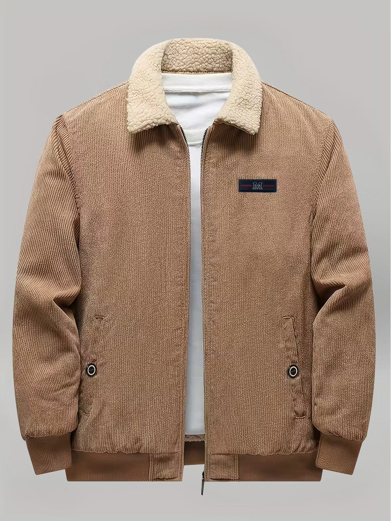 Men’s Corduroy Fleece Jacket - Men's Sherpa Jacket - Wild Eye Vision
