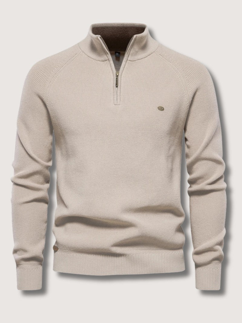 Men’s Half Zip Knit Jumper - Men Knitted Jumper - Wild Eye Vision