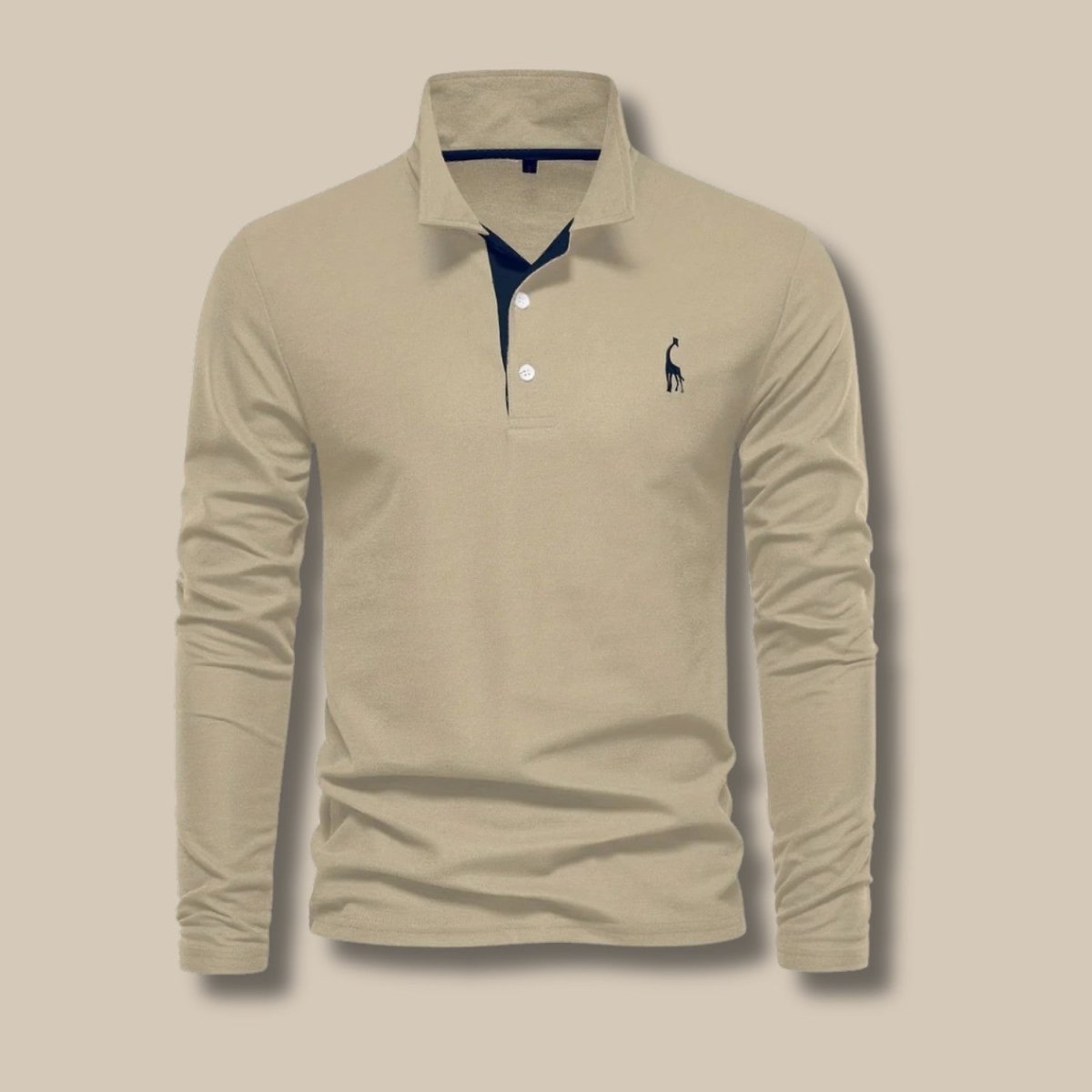 Men's Long Sleeve Contrast Polo - Polo Shirts - Wild Eye Vision