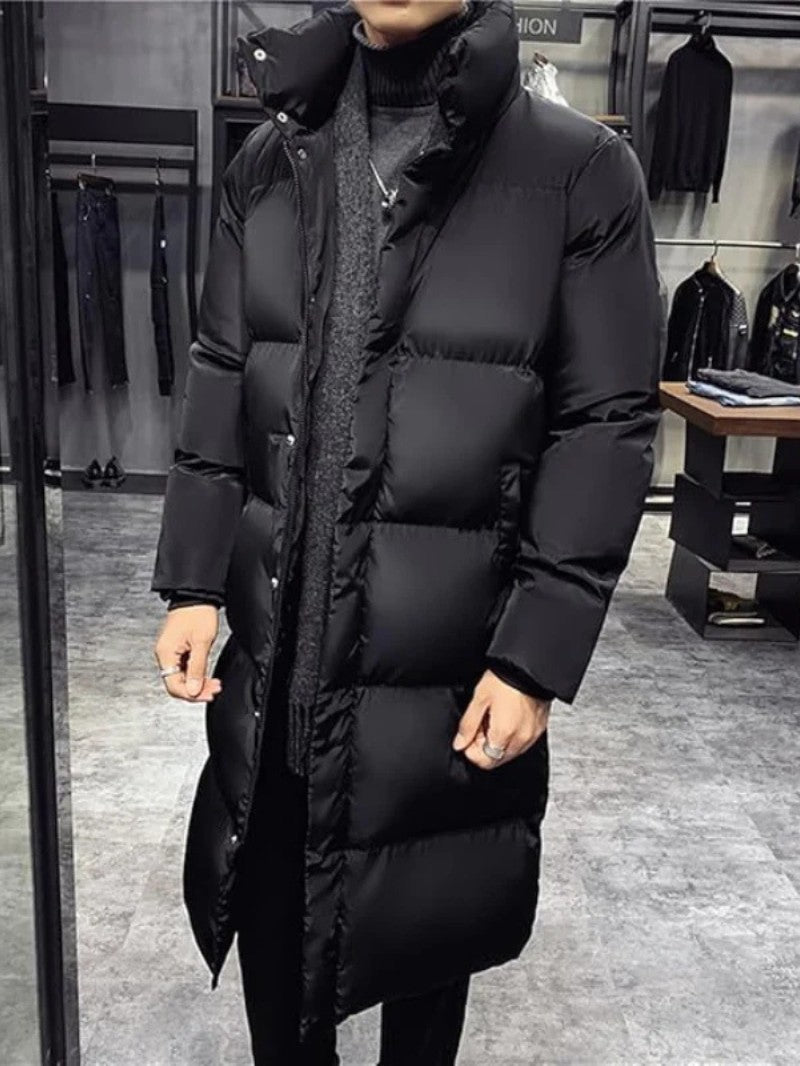 Men’s Long Winter Puffer Jacket - Men's Coat - Wild Eye Vision