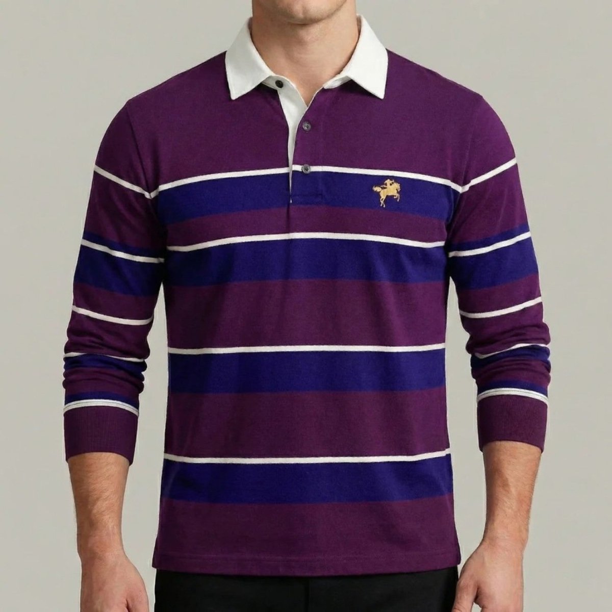 Men’s Longsleeve Polo Shirt - Polo Shirts - Wild Eye Vision
