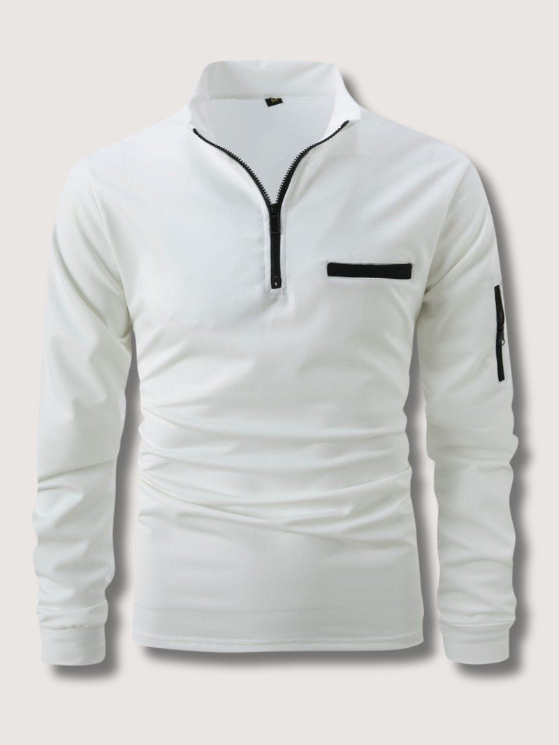 Men’s Luxury Quarter Zip Sweater - Men Jumper - Wild Eye Vision