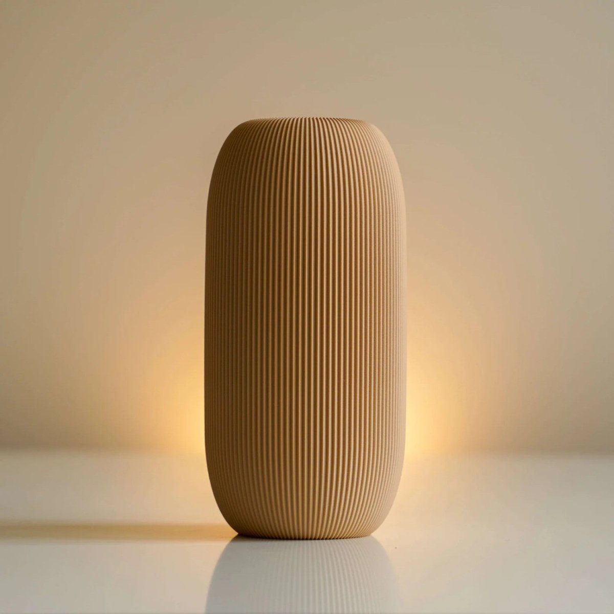 Modern Ribbed Pill Vase - Table Lamp - Wild Eye Vision