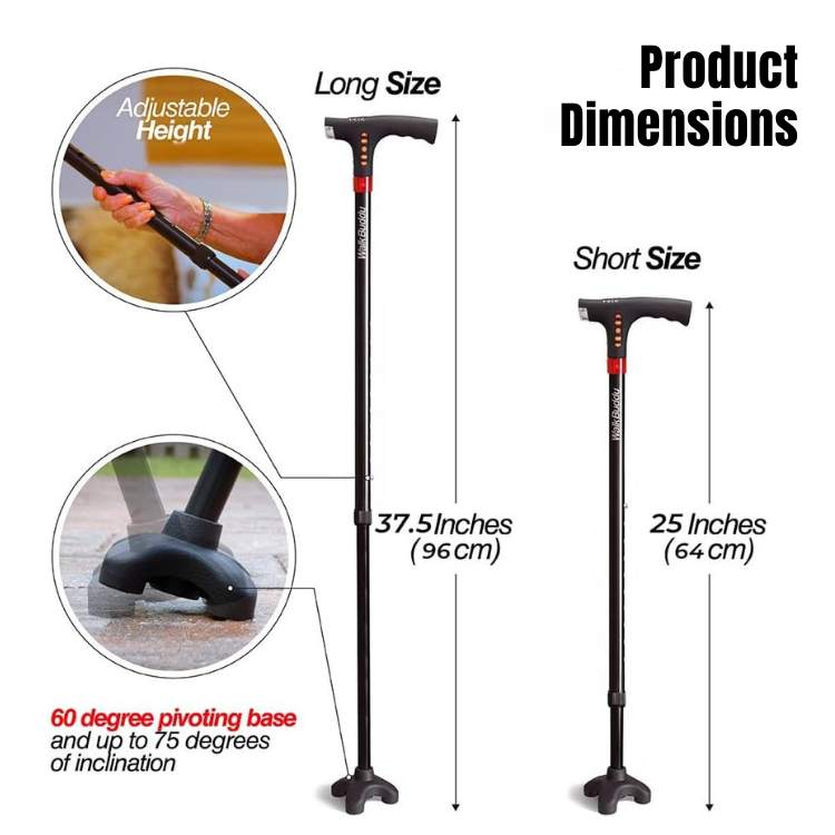 Multi - Functional LED Folding Cane - Folding Cane - Wild Eye Vision