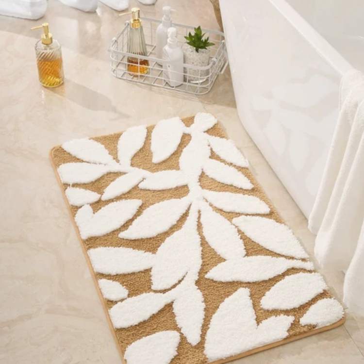 NatureSoft Ultra - Soft Leaf Pattern Bath Mat - Bath Mat - Wild Eye Vision